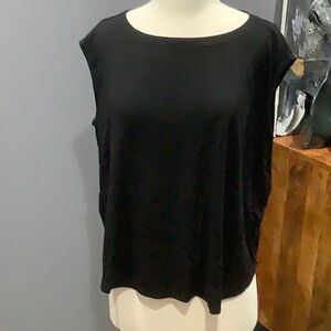 Eileen Fisher Black Sleeveless Round-Neck Women's Top